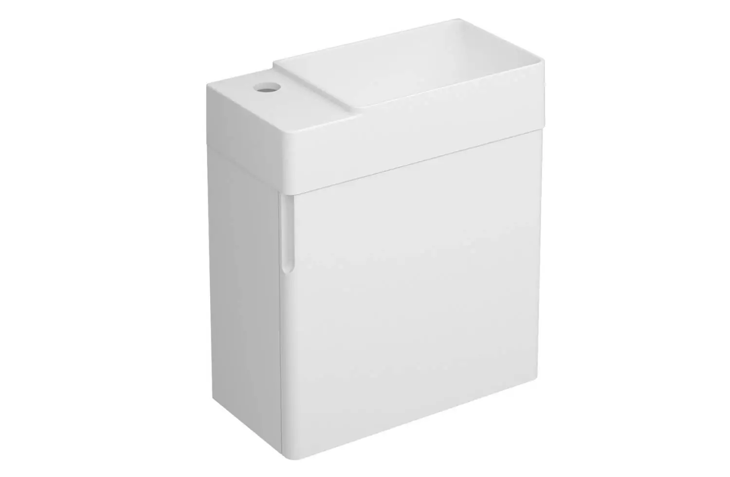 Mueble Fancy 40 cm blanco con lavabo blanco brillo derecho Cosmic